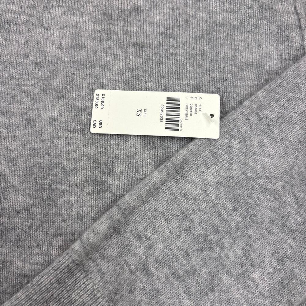 🩶 Pilcro Anthropologie 100% Cashmere Cropped Polo Sweater | Size XS | Gray NWT - Picture 6 of 6